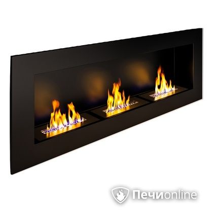 Биокамин ЭкоЛайф Window III black burgundy, встраиваемый в Шымкенте